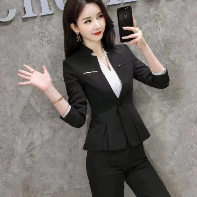 

2023 Small Suit Business Suit Female Early Autumn Lobby Manager Ol Fashion Formal Wear Office Interview Skirt Suit