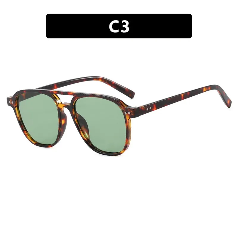 الاتجاه الكلاسيكي مزدوج العارضة النظارات الشمسية النساء الرجال بسيطة نظارات شمسية ملونة في الهواء الطلق القيادة الذكور الإناث نظارات واقية UV400 #3