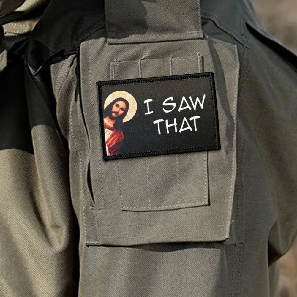 Parche moral táctico Jesus I Saw That con cierre Velcro - imagen 5