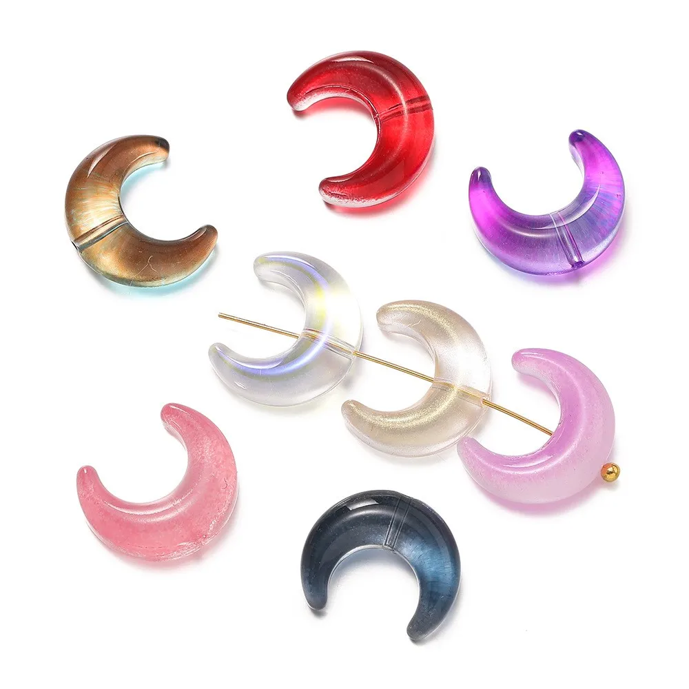 

10 шт. 15x13 мм хрустальное стекло Луна Шарм бусины для DIY ожерелье браслет серьги принадлежности для изготовления ювелирных изделий аксессуары оптом