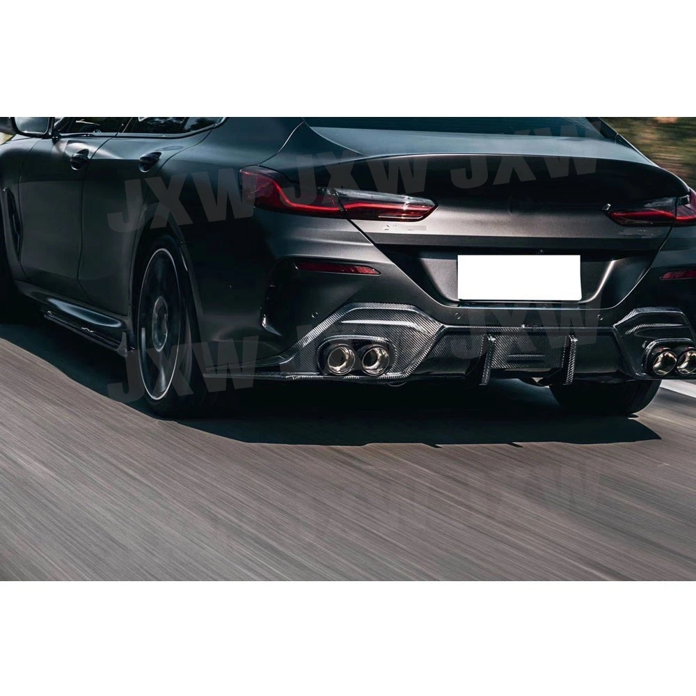 JXWANCF ألياف الكربون الجافة لسيارات BMW 8 Series 840i G14 G15 G16 2019 202 مانع صدمات خلفي للسيارة الناشر سبويلر #4