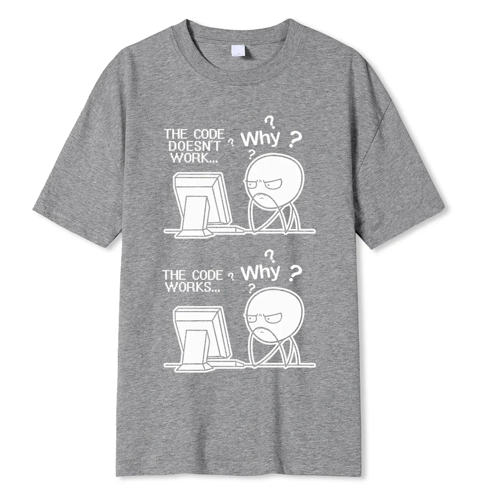 الإبداعية متعة مبرمج رمز العمل عادية تي شيرت مطبوع Camiseta Hombre Linux OS موضة 100% القطن الشارع الشهير