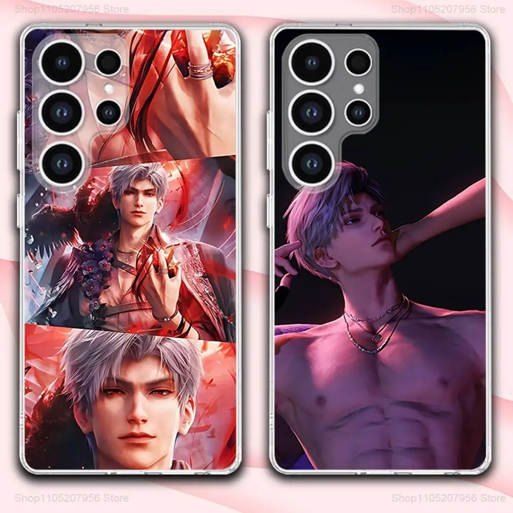 

S-Sylus Love And Deep Space For Samsung A30,71,51,S9,10,20,Ultra,FE,Lite,S25,24,22,23,21,PIus,Transparent, Silicone Phone Case