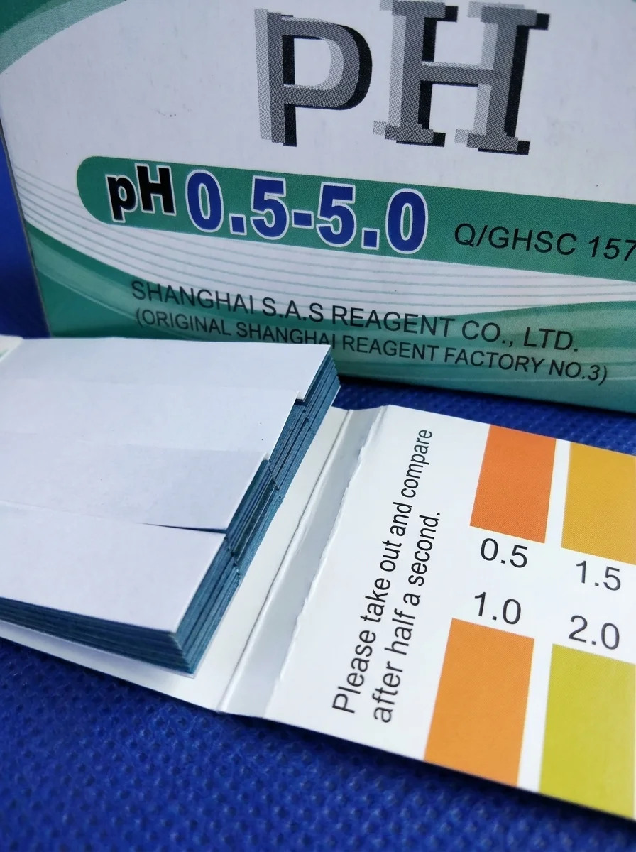 (20 Pieces/lot) Accuracy: PH 0.5, PH Range: 0.5-5.0, Accurate PH Test Paper, 80 Strips Short-Range PH Paper 0.5-5.0