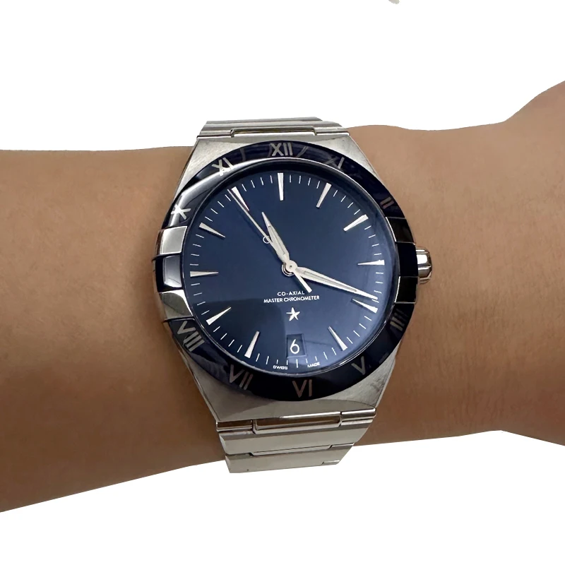 لساعة أوميغا كوكبة 131 مانهاتن الصلب البديلة للرجال - متوافقة مع ملحقات سوار سلسلة أوميغا 131