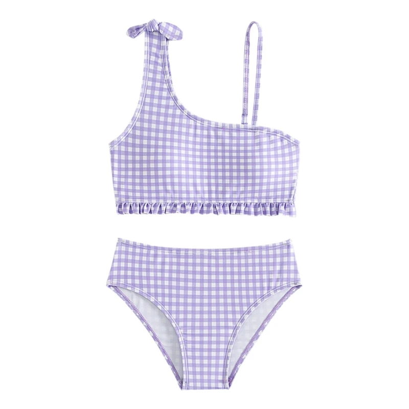 

Детские купальники-бикини для девочек, купальники из высококачественной ткани, комплект из двух предметов