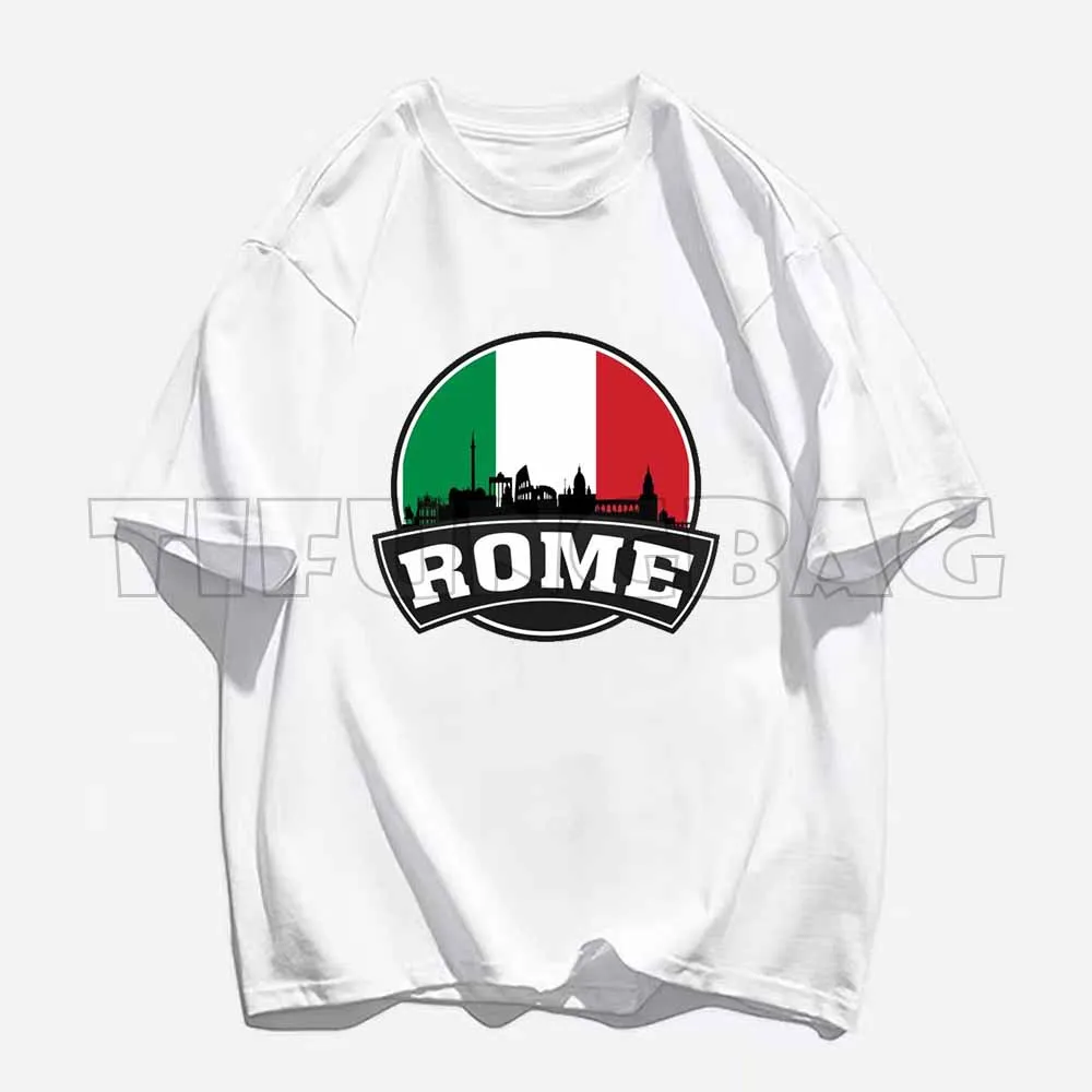 Rome Milan Italy Travel City Turin Naples Italian Short Sleeve Tee Streetwear Casual T Shirts Women Men Tops T-Shirts