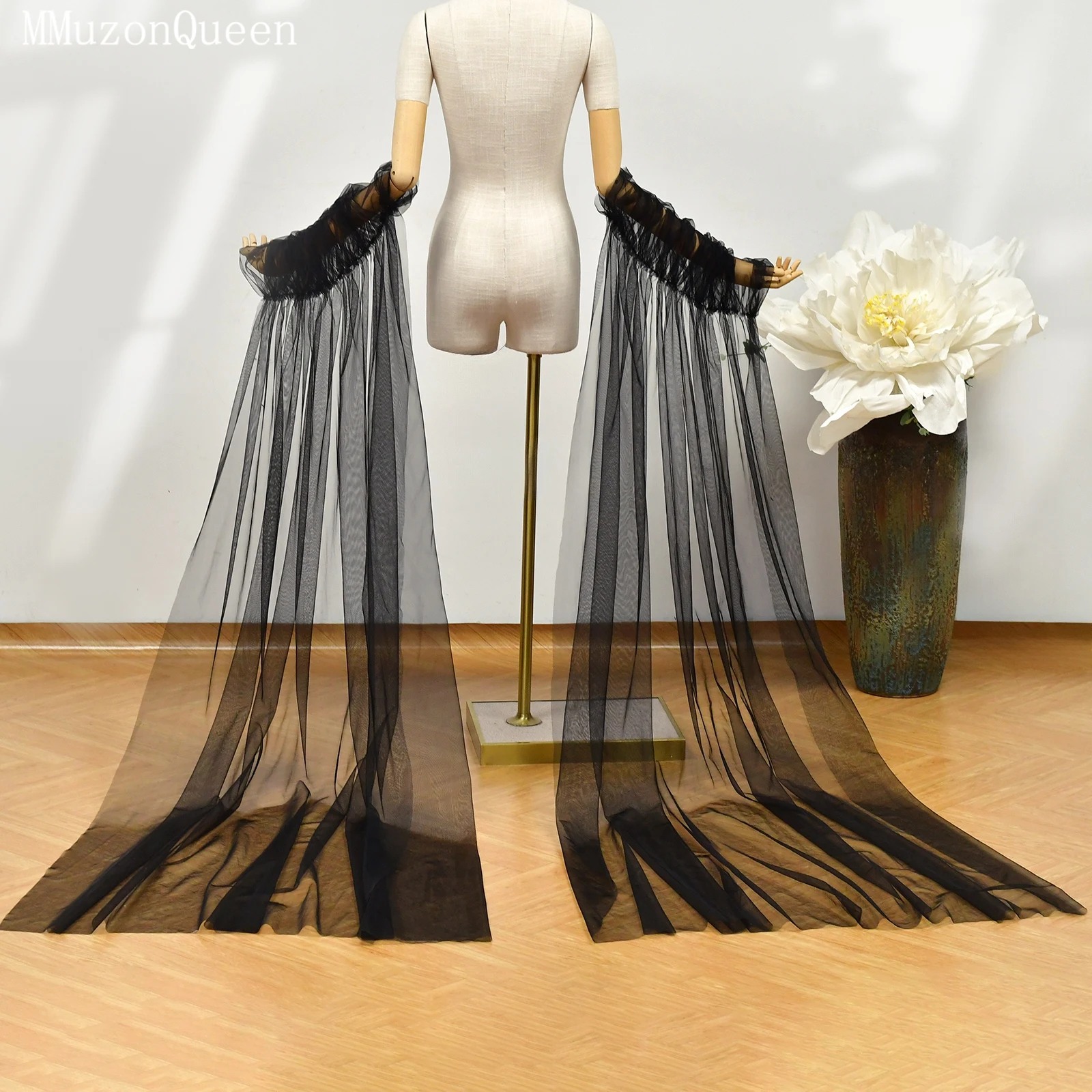 TOPQUEEN Guantes Largos Muje Bolero Frau Elegante Hochzeit Zubehör Für Bräute Abnehmbare Braut Langarm Vg136 – Detail 15