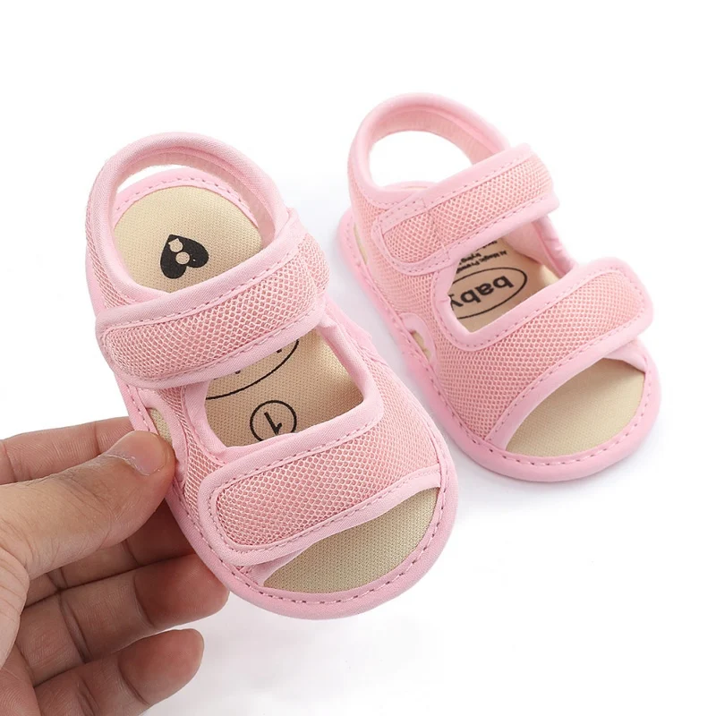 Summer Baby Sandals Boys Girls Soild Color Breathable Anti-Slip Shoes Toddler Soft Soled Walking Shoe First Walkers 0-18 Monthes