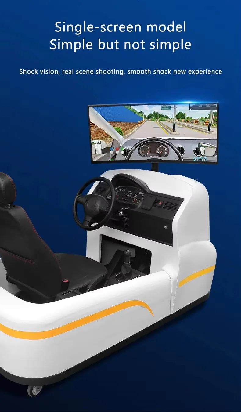 Hydraulic Seat & Steering Wheel Indoor Driving School License Practice Car Driving Training Simulator For Kids Adults