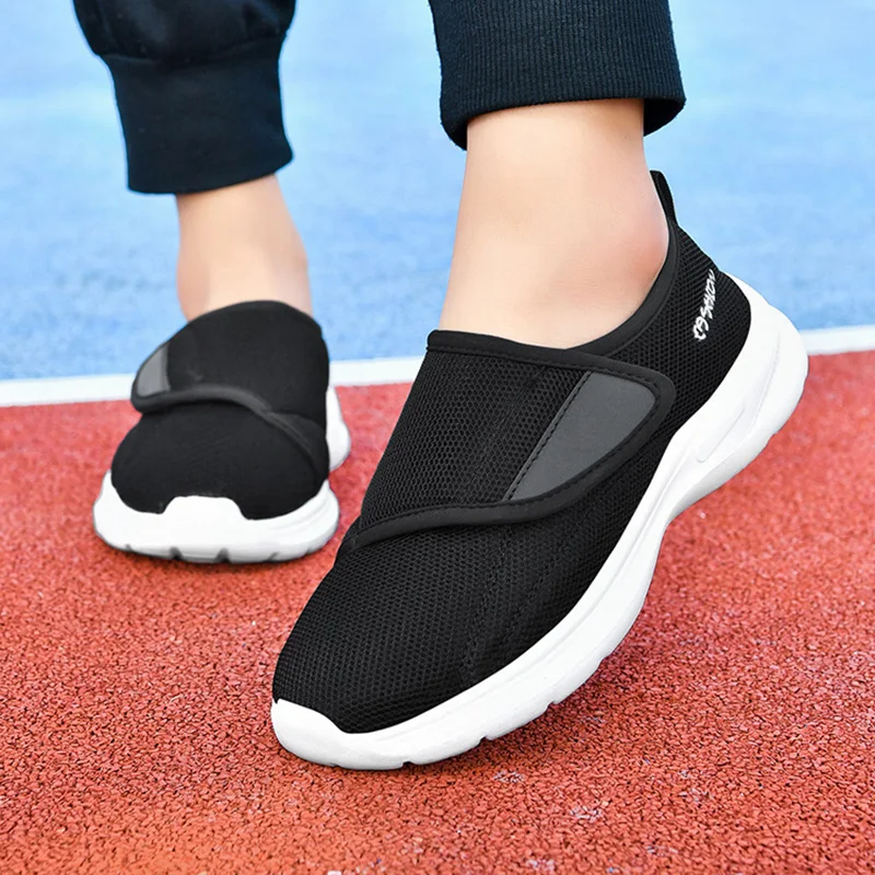 Diabetic Shoes for Men Wide Width Walking Shoes Slip-On Orthopedic Shoes for Swollen Feet Foot Pain Relief Cushion Sneakers