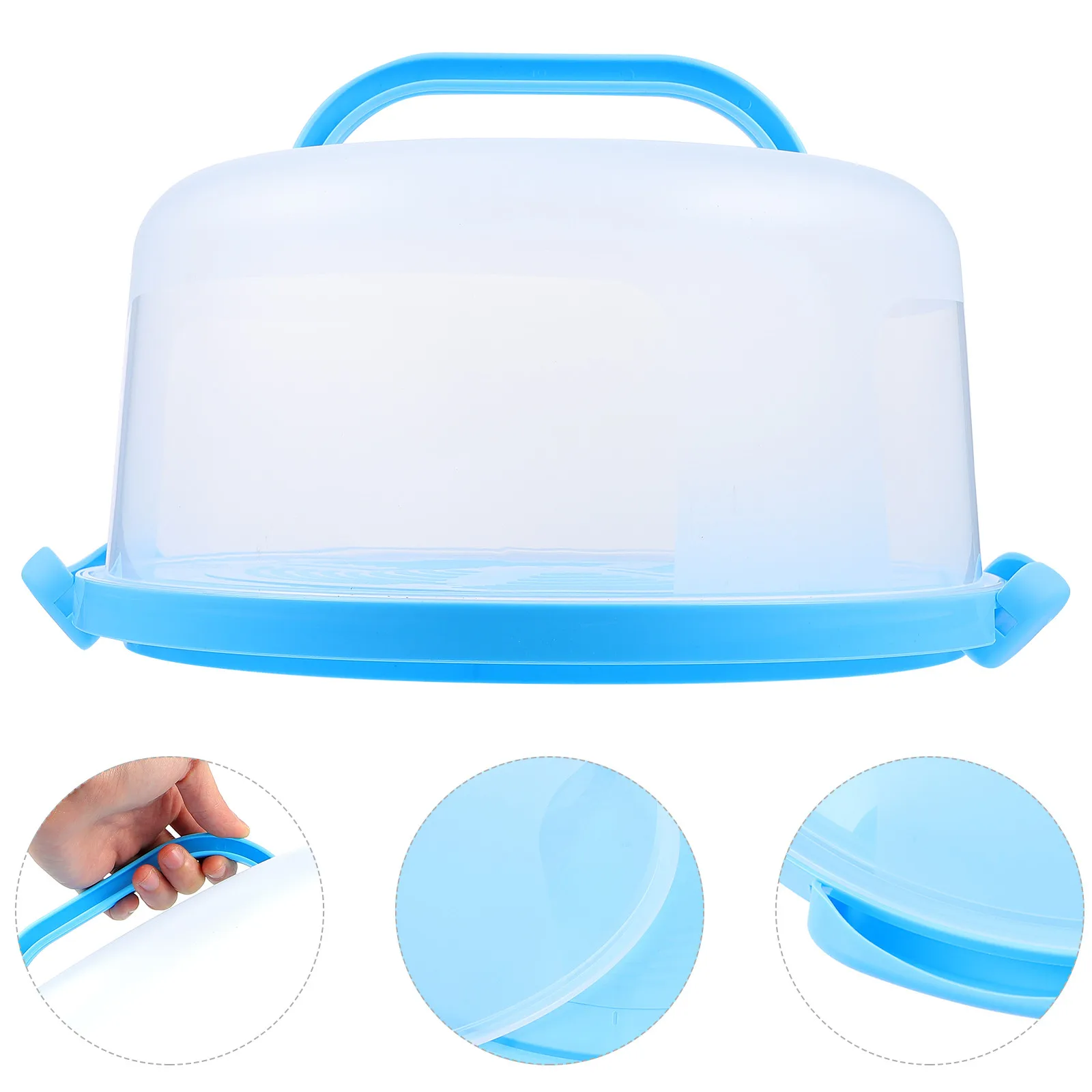 

Portable Cake Storage Box Plastic Container for Cakes Sushi Biscuits with Transparent Lid 125char Cake Boxes