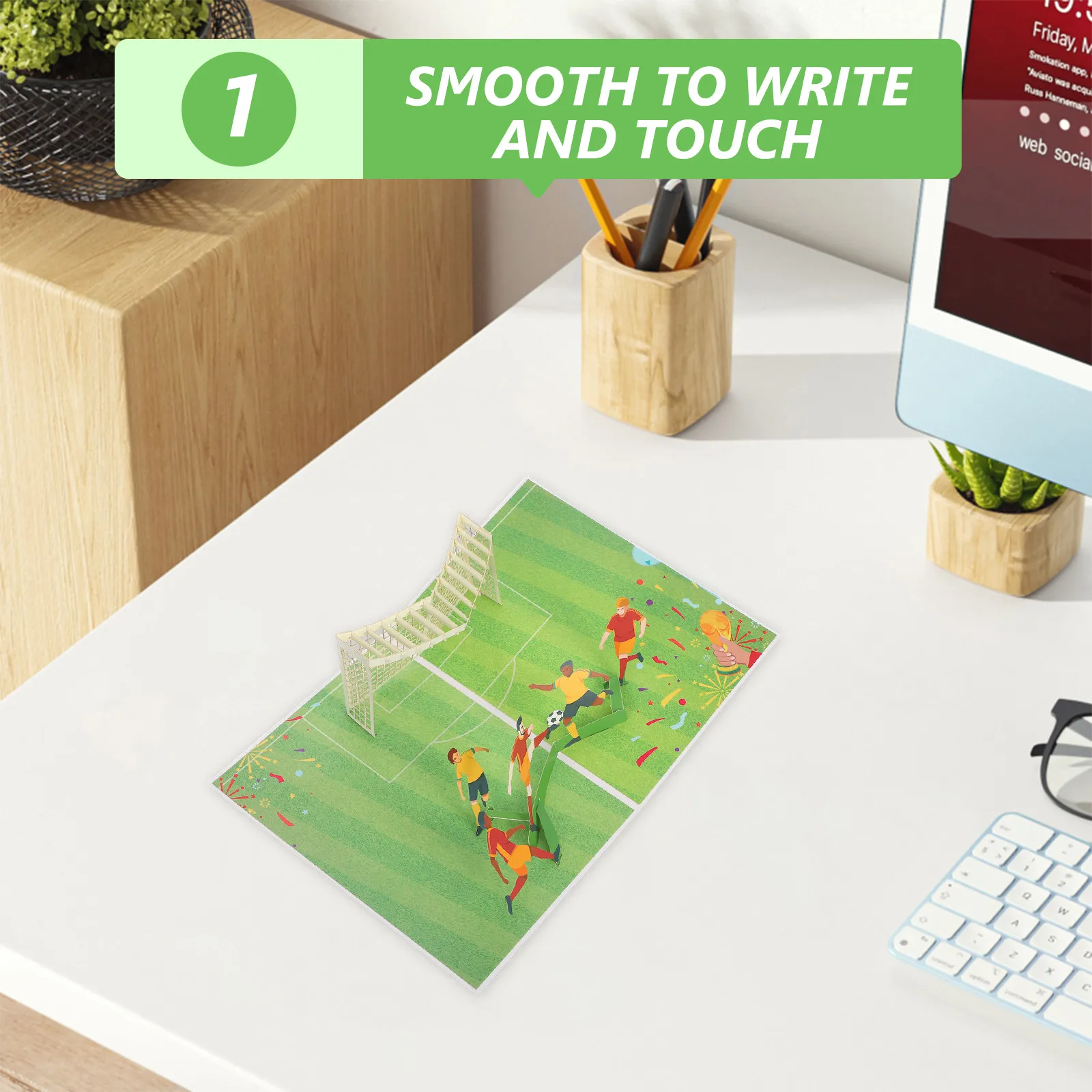 

Компактная 3D-открытка с футбольной тематикой на день рождения, изысканное исполнение, детальный дизайн для детей, одноклассников, друзей, семьи, праздничная открытка-сюрприз.