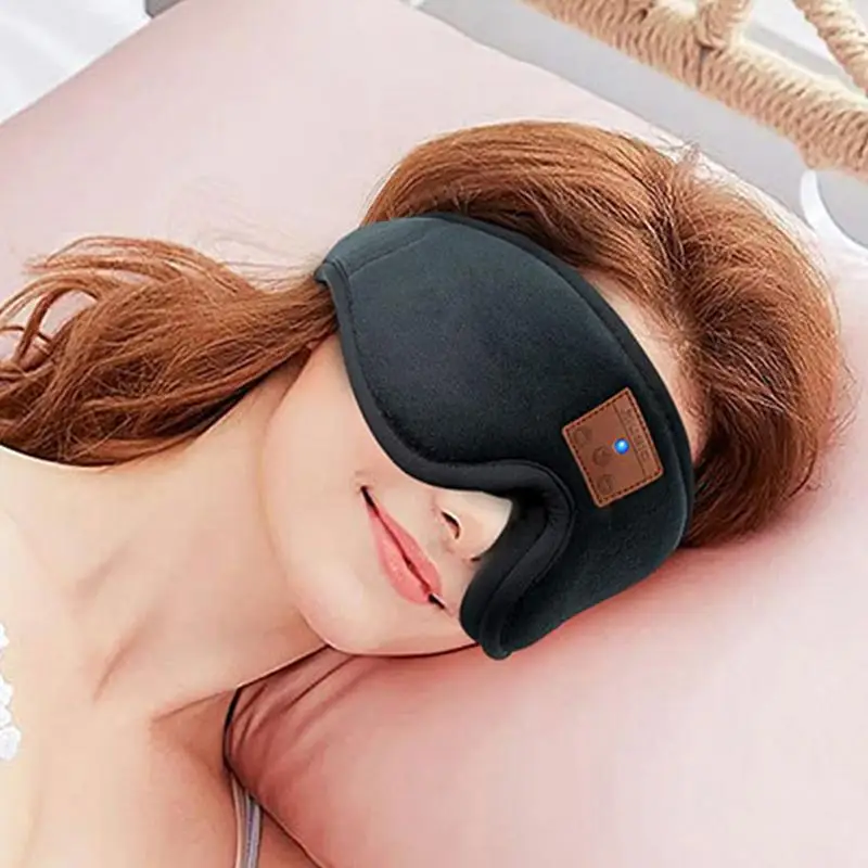 가정용 수면 헤드폰 아이 커버 사이드 슬리퍼 이어버드, 스테레오 스피커, 휴대용 무선 헤드폰, 편안한 헤드밴드