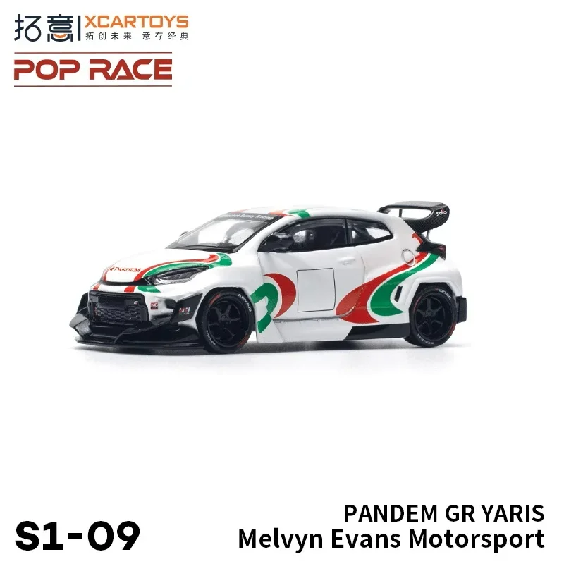 (Pre-order) Xcartoys  x POP RACE 1:64 PANDEM GR YARIS Melvyn Evans Motorsport White Diecast Model Car