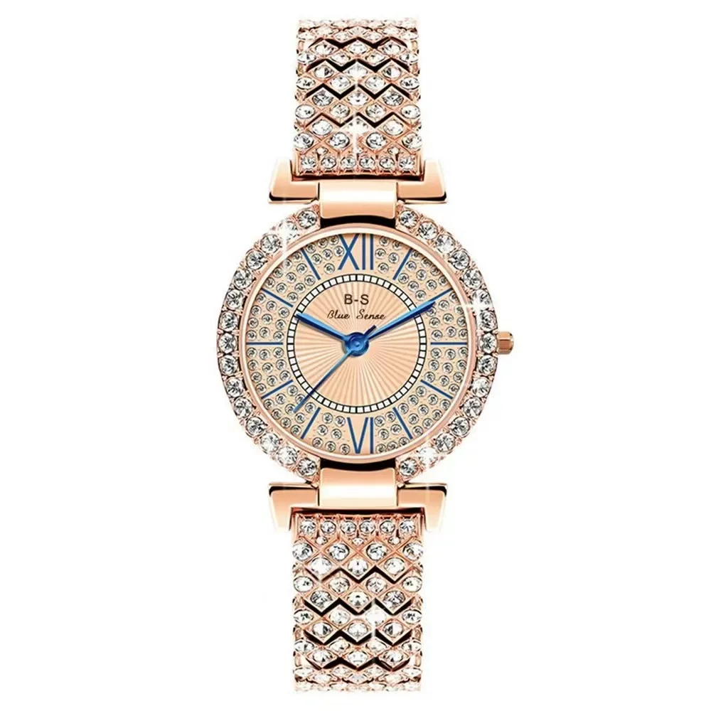 Tiktok net red same style women's watch luxury niche personality studded with diamonds stars two-piece women's quartz wrist watc