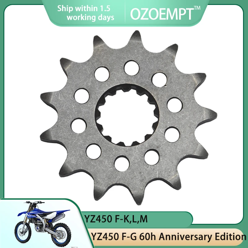 OZOEMPT 520-13T Motorcycle Front Sprocket Apply to YZ450 F Monster, F-G 60h Anniversary Edition F-F,G,H,J , F-K,L,M ,F-NL,FX-N