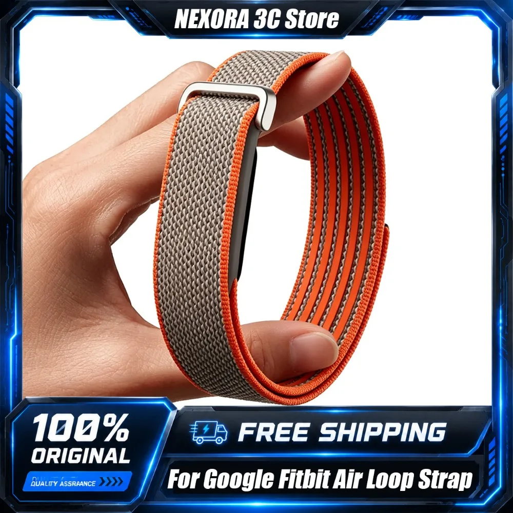 For Google Fitbit Air Smart Watch Band Adjustable Hook Loop Sport Wristband Nylon Fitness Bracelet Running Watch Accessories