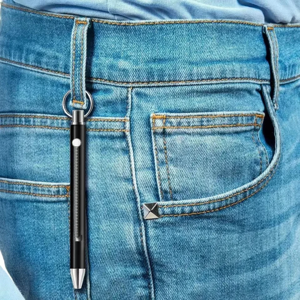 1PC Titanium Alloy EDC Telescopic Toothpick Keychain Pendant Gift Fruit Fork Camping Pocket Toothpick Holder Unpacking Tool image 3