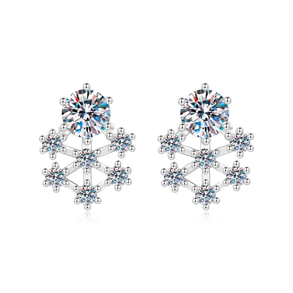 

Серьги-гвоздики из муассанита D Color VVS1 из стерлингового серебра S925 для женщин, подарок на День рождения, годовщину, День матери, элитное ювелирное украшение