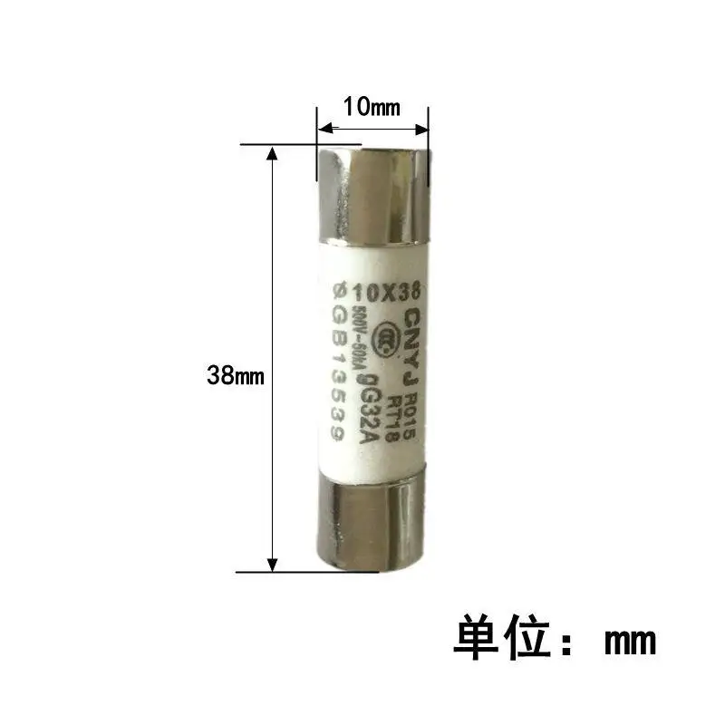 40pcs RO15 Ceramic Fuse Tube 10x38mm 1A2A3A5A8A16A16A32A380V/500V Fuse