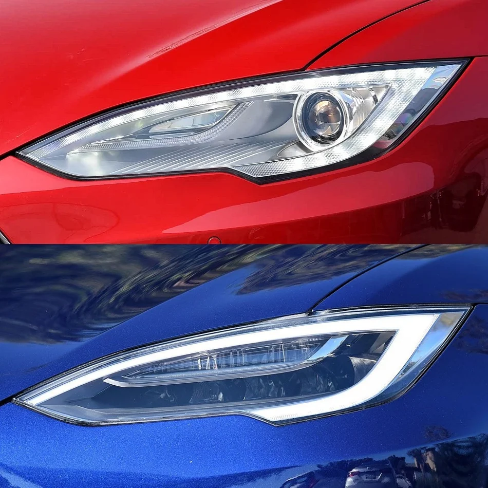 For Tesla Model S 2014 2015 2016 2017 2018 2019 2020 2021 2022 Car Headlights Glass Headlamp Frame Shell Clear Lampshade Cover