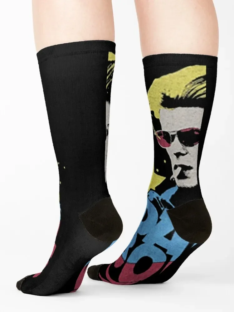 Meias Retro Térmicas para Homens e Senhoras, Bowie Rock, Hiphop, Inverno, Atacado