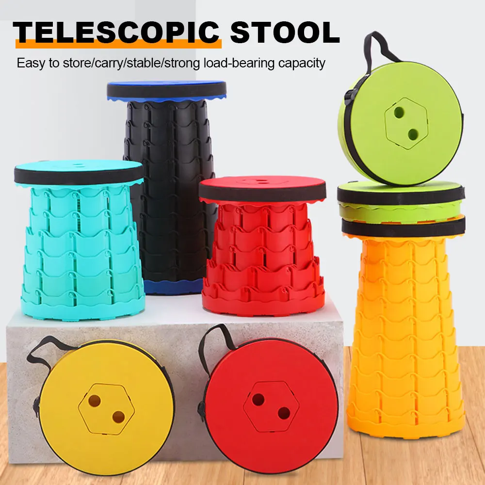 

Telescopic stool, portable stool, lounge, living room, folding chair, camping stool, plastic foldable Mazar small board stool