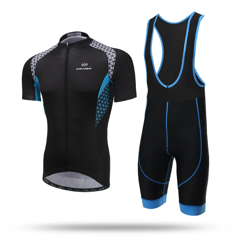 طقم جيرسي لركوب الدراجات للرجال قمصان قصيرة الأكمام صيفية الإنحدار MTB Mountain Road Bike Pro Team بدلة ركوب سريعة الجفاف شورت مريلة