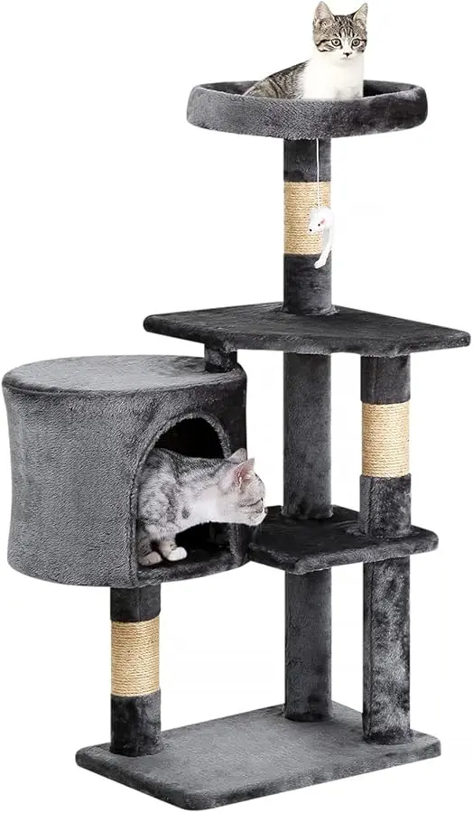 

BestPet Cat Tree 36 inch Tall Scratching Toy Activity Centre Cat Tower Cat Condo Multi-Level Furniture Scratching Posts for Indo
