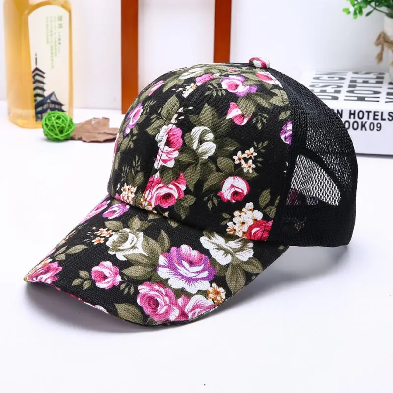 Women\'S Baseball Colorful Printed Accessories For Women Baseball Cap Fashion Cotton Sunshade Outdoor Sunscreen Cap