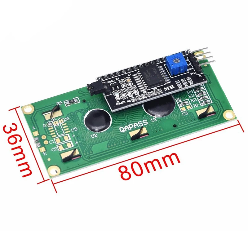 Arduino DIY用液晶画面,青,または黄色の緑の画面,16x2文字,lcd1602,5v