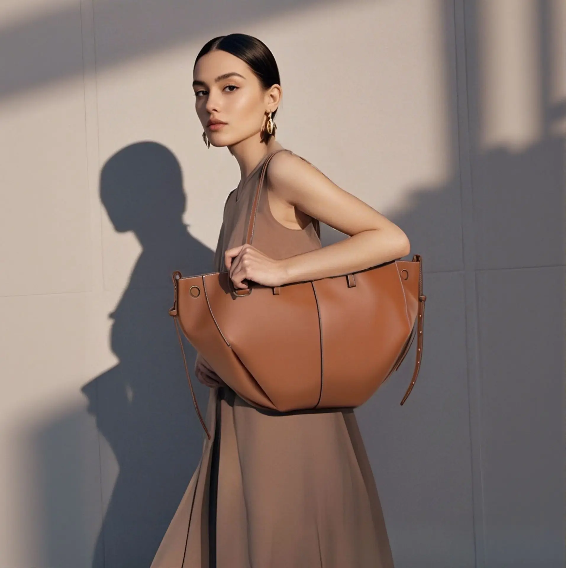 

Новая женская большая сумка из натуральной кожи, большая вместительная сумка для покупок с верхней ручкой, просторная сумка через плечо для ежедневного использования