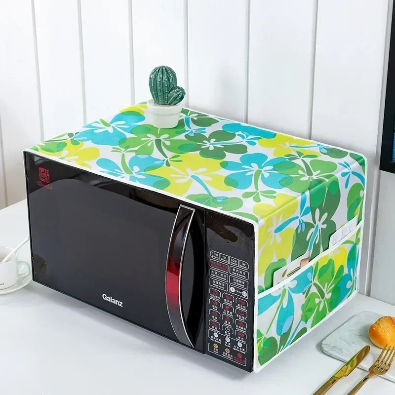 

Pastoral Printed Microwave Oven Dust Cover Modern Waterproof Oven Dust Cover Storage Bag Household Supplies