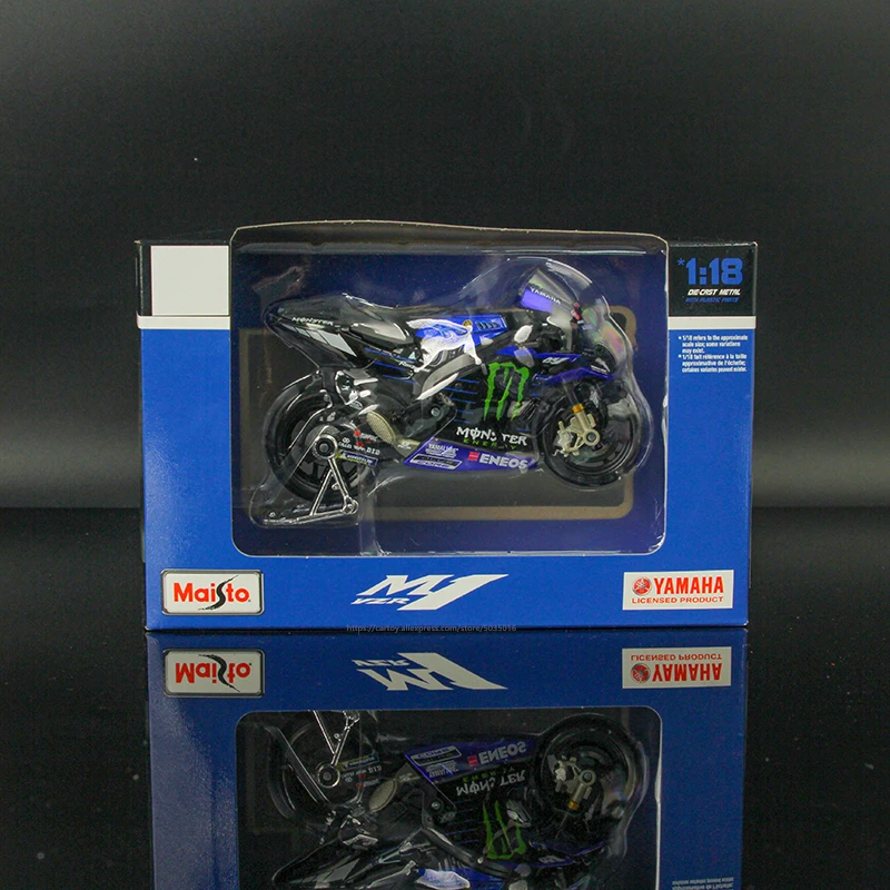 Maisto 1:18 2022 Yamaha Factory Racing Team #21 Morbidelli #20 Quartararo Licensed Simulation Alloy Motorcycle Model Collecti