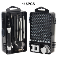 Precision Screwdriver Set Phillips Torx Hex Phone Repair Device Magnetic Screw Driver Bit Set 115 in 1 Hand Tools Kit