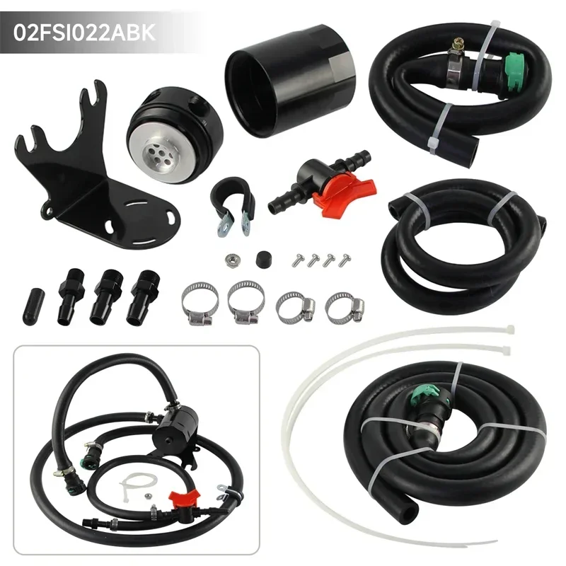 

Baffled Oil Catch Can Black Performance Kit for Jeep Wrangler Pentastar V6 18-23 Jeep Gladiator Pentastar V6 20-23 3.6L Engine