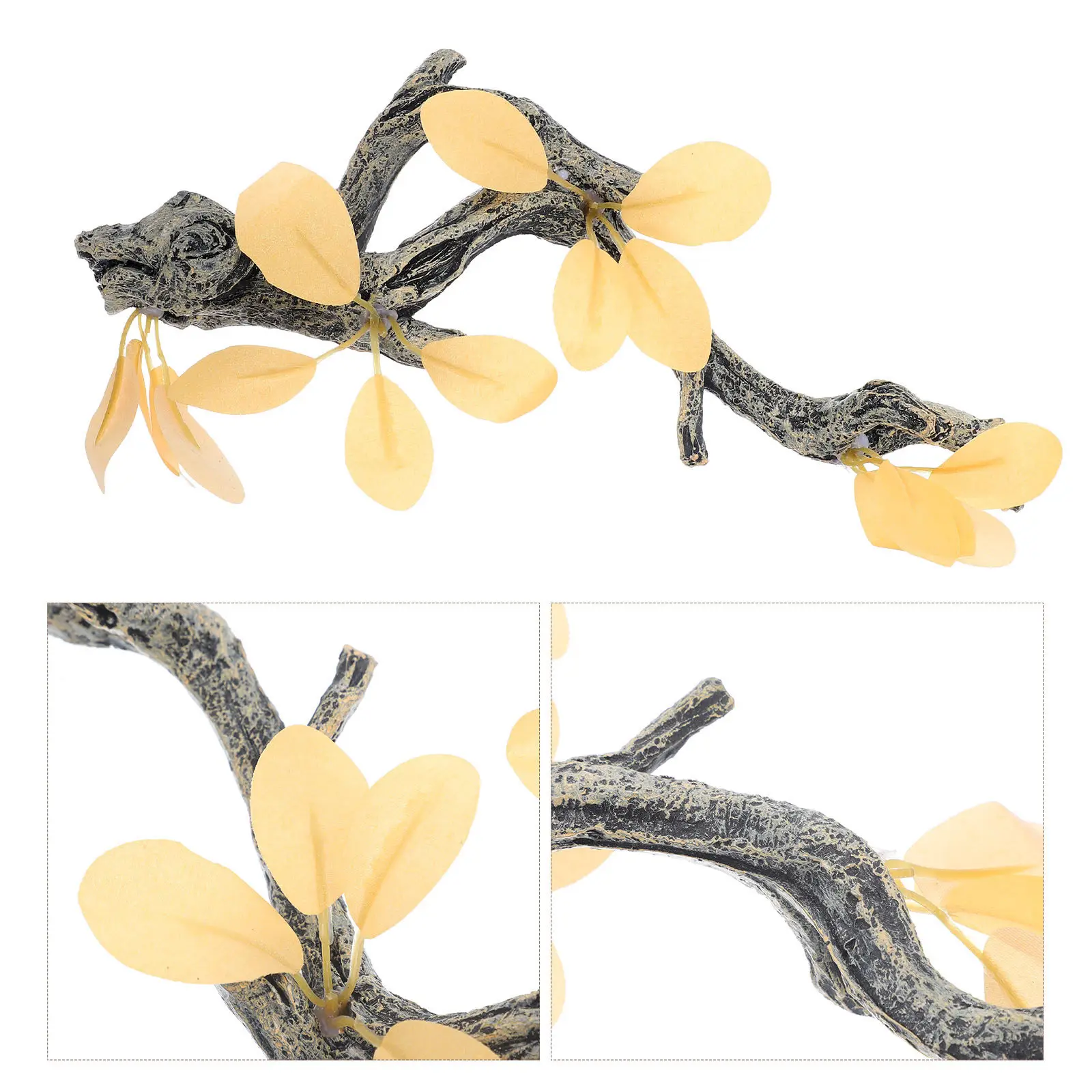 

Artificial Resin Tree Branch Aquarium Decor for Fish Tank Reptile Terrarium Lizard Crab Bearded Dragon Habitat Natural Hiding