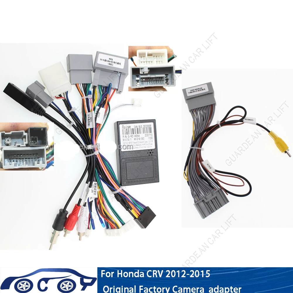 

Аксессуары для автомобильных радиоприемников, адаптер проводки, разъем Canbus для Honda Civic CRV 2012-2015, оригинальный Camear