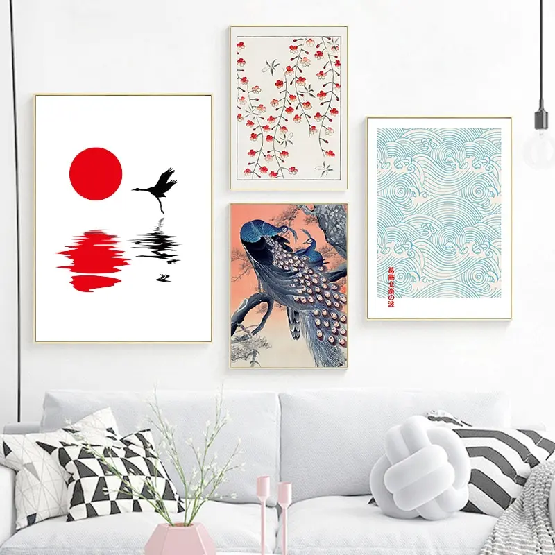 Schwarz-weißes japanisches Alphabet-Poster, Hiragana, Katakana-Diagramm, Kunstdruck, japanische Wandkunst, Bild, Leinwandgemälde, Heimdekoration
