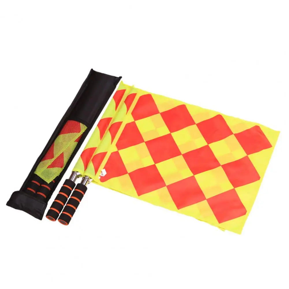 1 Set Signal Flag  Professional Sweat Absorption Handle Referee Flag  Not Easy to Deform Trial Flag