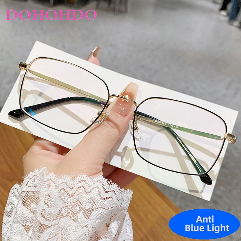

Vintage Classic Metal Designers Small Square Blue Light Blocking Glasses Women Men Optical Spectacle Protection Eyeglasses Очки