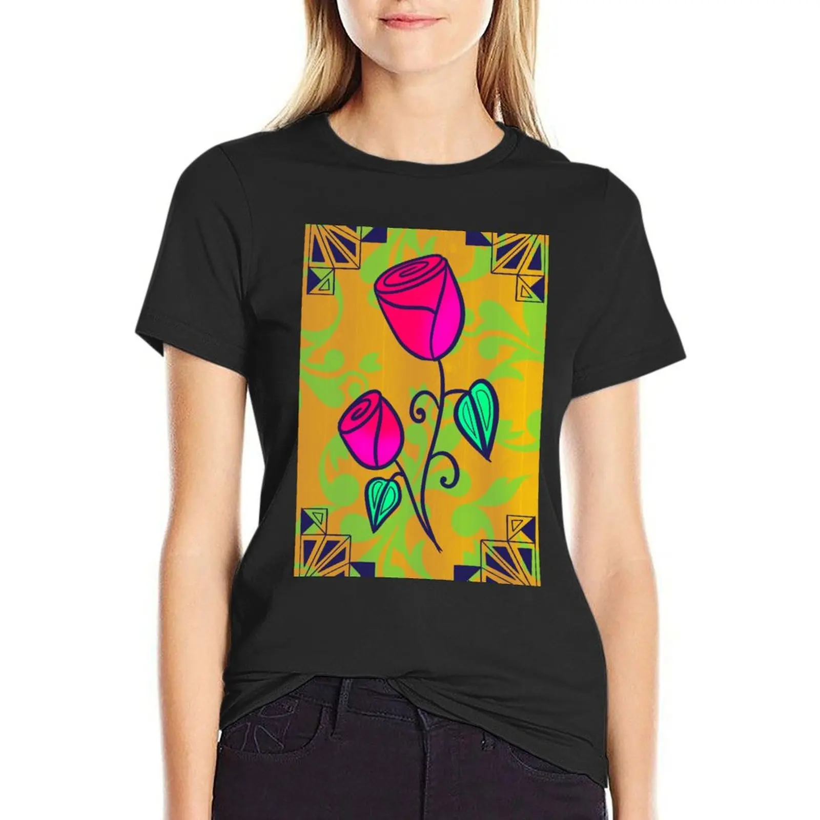 Wild Roses T-Shirt cute tops tees Top Women