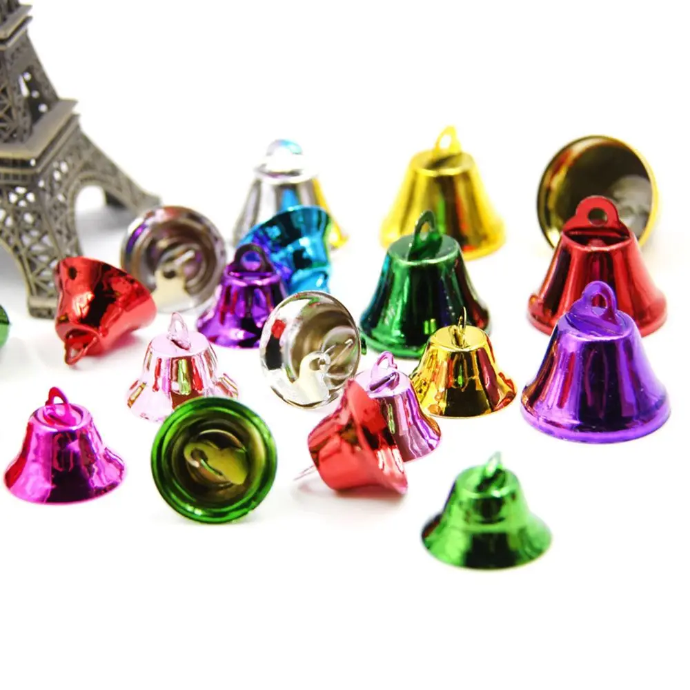 10Pcs Mini Colorful Crafts Accessories DIY Decoration Festival Small Bell Christmas Bell Christmas Tree Christmas Pendant