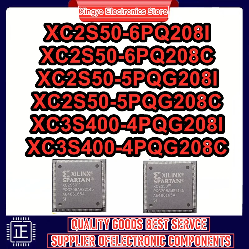 

Микросхемы XC2S50-6PQ208I, XC2S50-6PQ208C, XC2S50-5PQG208I, XC2S50-5PQG208C, XC3S400-4PQG208I, XC3S400-4PQG208C — новые, оригинальные, в наличии.