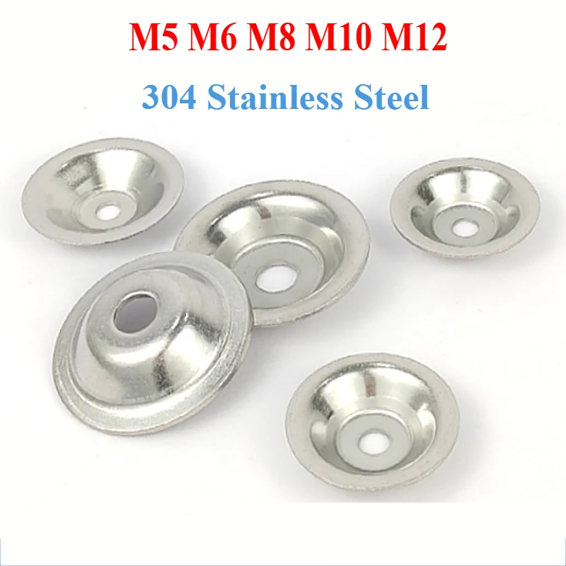 

Шайба-прокладка из нержавеющей стали 304 M5-M12: чашеобразная, типа «соломенная шляпа», с прорезью «рыбий глаз», в форме рога, вогнутая, выпуклая, в форме чаши