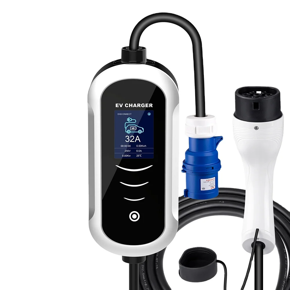 Portable EV Charger 16A 3.5KW 7KW 11KW Fast EV Charger Type 2 Electric Car Charger Electric Car Station