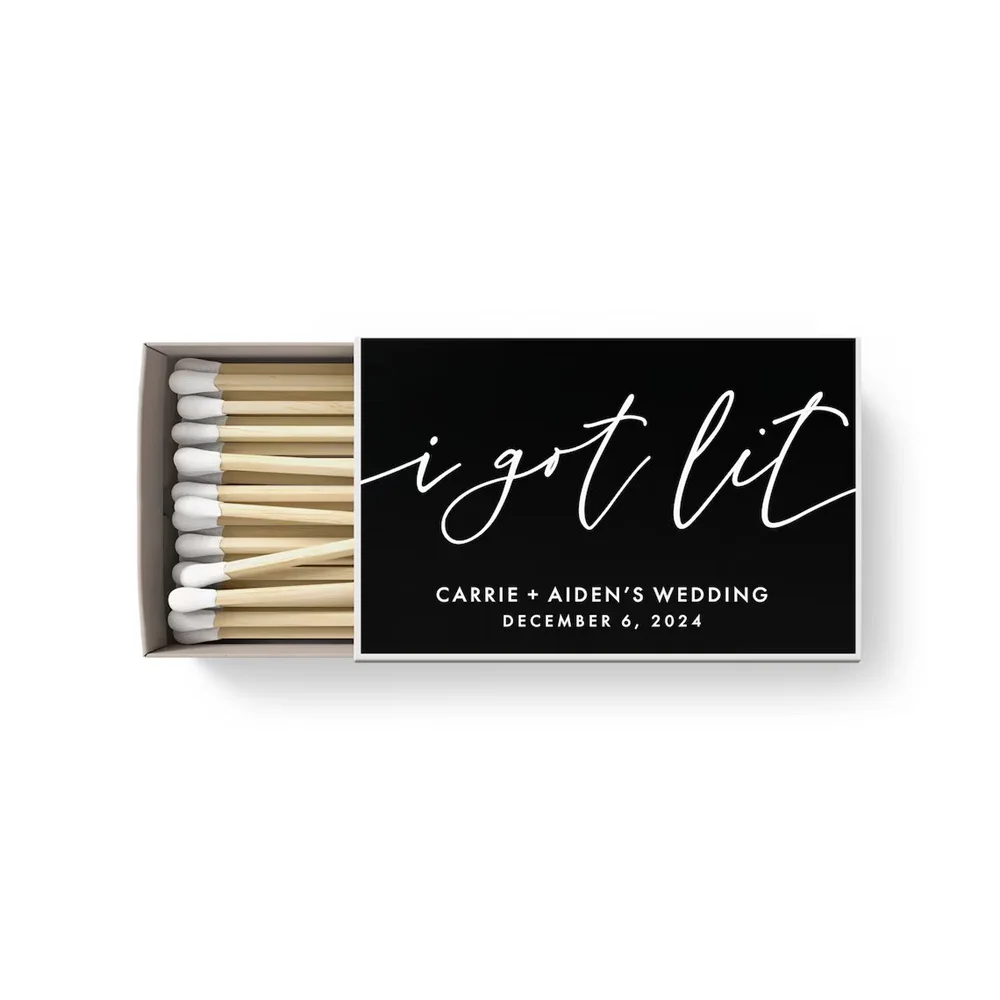 BULK Wedding Matches SET OF 50 - I Got Lit Custom Matches - Wedding Favors - Shower Favors - Custom Party Favors - Favor Ideas -