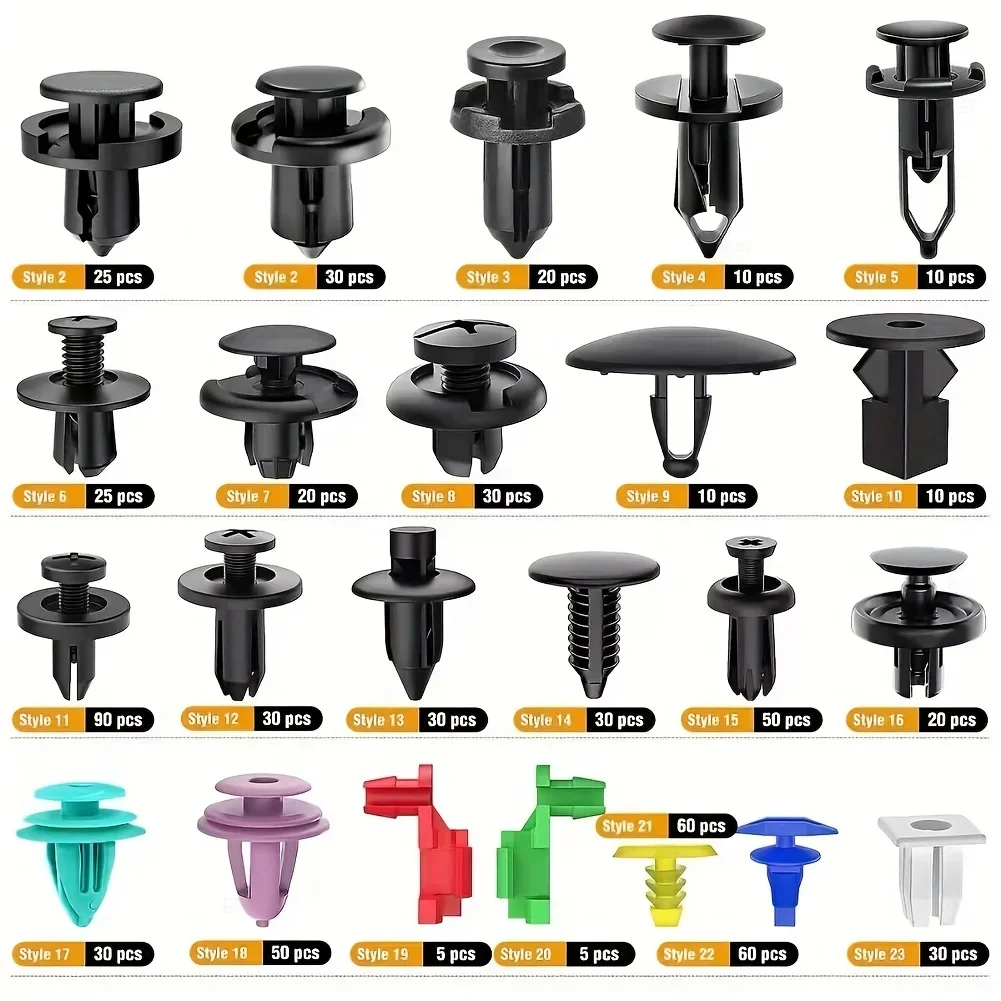Auto Fastener Clips, Car Body Push Retainer, Pin And Rivet For Bumper/Door, Trim Panel Retainer Fastener Kit Auto Removal Tool