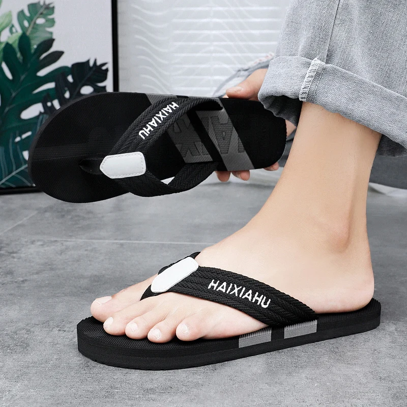 Men Flip Flops Summer Anti-skid Outdoor Breathable Beach Slippers Casual Household Casual Shoes Quick Dry Comfort Sandals